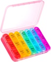 Asprink Pill Organizator de 3 ori pe zi - Săptămânal / Daily Pill Box 7 zile Medicina Organizator, Pilula mare Case de pastile de 3 ori pe zi, Organizator de pastile de călătorie, să dețină vitamine, medicamente