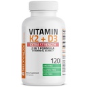 Vitamina Bronson K2 (MK7) cu extra-concentraţie Suplimentul D3 Bone şi Heart Health Non-GMO Formula 10000 UI Vitamina D3 & 120 mcg Vitamina K2 MK-7 Uşor de înghiţit Vitamina D & K, 120 capsule