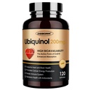 ZEBORA Ubichinol CoQ10 200mg Softgels, 4-in-1 Antioxidant puternic pentru inima si sanatatea vasculara, esential pentru producerea de energie, Absorbtie maxima Forma activa de CoQ10, 120 Softgels