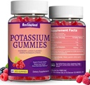 2 Pachet Supliment de potasiu Gumries 1000 mg, Gume de potasiu pentru adulţi, Suport Crampele piciorului şi sănătatea musculară - Vegan, Non-GMO,120 Conte