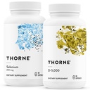 THORNE - Antioxidant & Wellness Bundle - Seleniu & Vitamina D-5000 - Susţine sănătatea tiroidiană şi funcţia imună - 60 Servings