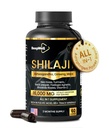 Capsule Shilajit pentru bărbați și femei, 16.000 mg Shilajit organic pur Himalayan susține vitalitatea și Wellness,Premium Pure Himalayan Supliment 2 luni aprovizionare, 60 capsule
