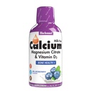 Bluebonnet Nutriție Liquid Calciu Citrat de magneziu Citrat, Vitamina D3, Bone Health, Gluten Free, Soy Free, lapte liber, kosher,32 Serviri, Aroma de afine, 16 Fl Oz (Pachet de 1)