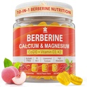 Berberine Gummies Zahăr Free, extra Absorbție cu Berberină lipozomală și Berberină HCI, Calciu, Magneziu, AMPK Activitor pentru Sugar & Level, Energie, Metabolism,Vegan, Pachet de 1