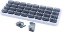 Organizator lunar de pastile, mare cutie de pastile de călătorie 31 zile, zilnic caz Pilula, Deținătorul de pastile Container pentru vitamine, medicamente, supliment, ulei de pește, gri