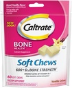 Caltrat 600+D3, calciu și vitamina D3 Suplimentul Chews Soft, 600mg (Vanilla Crème Flavor, 60 Conte)