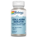 SOLARAY Colagen Keratin cu acid lipoic alfa şi acid hialuronic - pastile de tip I, II şi III Colagen - păr, piele, unghii şi asistenţă sanitară comună - 30 Serviri, 60 Capsule
