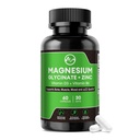 Capsulele de glicinat de magneziu, Suplimentul de glicinat de magneziu cu zinc, vitamina D3 şi B6 - Promovează funcţia nervoasă, intestinală, de relaxare - 60 capsule Vegane