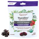 Quantum Health TheraZinc Organic Zinc Lozenges Elderberry & Honey - Suport Imun pentru Adulți & Copii 12+ Aromat natural Raspberry Relief rapid cu nici un gust - 18 Conte