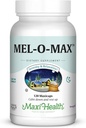 Maxi Health Mel-O-Max - Melatonina - cu rădăcină valeriană - Ajutor pentru somn - 120 capsule - Kosher