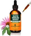 Herb Pharm Organic Rapid Immune Boost: Tinctură rapidă pentru adulţi, Echinacea Tinctură cu Goldenseal, Extract de ghimbir & Elderberry, Supplement de sprijin imunitar & Wellness Aid, 4 Oz