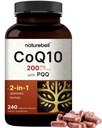 NatureBell CoQ10 200mg cu PQQ, 240 Veggie Capsule 
