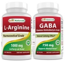 Cele mai bune naturale L-Arginină 1000 mg & Suplimentul GABA 750mg