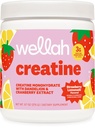 Wellah Creatina pentru femei - Creatina Monohidrat cu Dandelion & Extract de afine (50 Serviri, căpșuni Lemonade)
