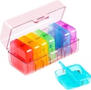 Zoksi Weekly Pill Organizator de 2 ori pe zi, Pink 7 Day Am Pm Pill Box, Daily Am Pm Pill Organizator 7 Ziua, portabil caz de vitamine Pilula, Săptămânal cutie de pastile pentru uleiuri de pește, Vitamina, Supliment