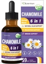 Picături de plante Extract de mușețel, Natural Calm Tencture Herbal Supliment w / Passion Flower, St John's Wort, Lavender, Reishi, & Echinacea pentru suport de relaxare și suport imunitar. 2 oz
