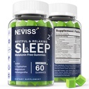 NEVASS Melatonina gratuit de dormit Gumiile de ajutor pentru adulți - Gume de magneziu Glycinate Glycinate 