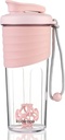 Agitator flacon pentru amestecuri de proteine,24 oz,Protein Shaker Sticle cu bila Whisk, Mixer Sticla, Proteina sticla,Portable Pre Workout Whey Proteine Drink Shaker Cup,Pink