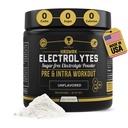 HRDWRK - Electroliţi pulbere Keto Hidratare Zahăr fără magneziu, potasiu şi sodiu - 100 Servings 
