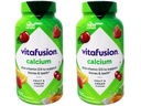 VitaFusion Calciu 500 mg Supliment alimentar Gume naturale fructe și frişcă arome - 100 ct, ambalaj de 2