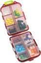 10 Compartiment Pill Organizer Case, Travel Daily Medicine Pill Box Reminder, Mici dimensiuni Săptămânal Viatamina Dispenser Container pentru medicamente, Supliment, Cod Ulei de ficat, Capsule, Tablete de calciu