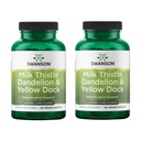 Swanson Milk Thistle, Dandelion & Yellow Dock - Suplimentul de suport pentru ficat din plante - Supliment natural care ajută la menţinerea stării generale de sănătate şi bunăstare - (120 capsule) (2 ambalaj)