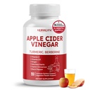 Cidru de mere Oţet 14-in-1 Supliment cu ghimbir turmeric Scorţişoară de usturoi Schinduf de afine lapte Thistle Banaba - Made in the USA