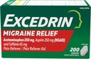 Excedrin Migrene Relief Caplete pentru a Allevia simptomele Migrene - 200 Conte