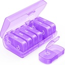 Auvon XL Weekly Pill Organizator 2 ori pe zi, AM PM Pilula cu o singură sid mare deschidere pentru usor de utilizat, Pill Box 7 zi de călătorie Organizator de medicamente pentru medicamente, vitamine, uleiuri de pește, suplimente