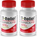 T-Relief Arnica +12 Natural Relieving Active pentru dureri de spate dureri articulare Dureri musculare & Stiffness, corp întreg rapid acțiune ajutor pentru femei și bărbați - 100 comprimate (2 ambalaj)