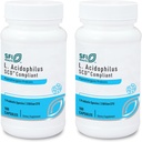 Klaire Labs SFI Health L. Acidophilus - 3 Miliarde CFU Lactobacillus Probiotic, Pure SCD Compliant Formula pentru bărbați și femei, Hypoallergenic & Non-Dairy (100 capsule, 2 cutii)