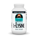 Sursa Naturals L-Lysine Free Form, 1000 mg - Aminoacid suplimentar susține formarea de energie și colagen - 200 comprimate