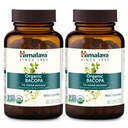 Himalaya Bacopa Monnieri Nootropic Herbal Supplement, Mental Alertness, Suporturi Calm, Memorie, Cognition, USDA Organic, Non-GMO, 750 mg, 60 Caplete pe bază de plante, 2 Pack, 120 zile de aprovizionare