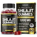 Gume Shilaj pentru bărbaţi şi femei 1000 mg (grad de aur de mare potenţă cu 85 + Trace Minerale cu acid pelvian) - Energy & Imunitate Suport - terţă parte testat, non OMG, Vegan & Made în SUA - (60 Gummies)
