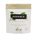Pudră de proteine Vanilie Bean - 20 g de Vegan, amestec de proteine pe bază de plante - non-GMO, non-Gairy, gluten-Free - 3,5g de BCAAs - 9 Aminoacidi esențiali - 15 zile de aprovizionare - 1 sac, 15 serviri