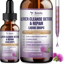 Ficat Curățare Reparație lichid,1100mg Milk Thistle Supliment Dandelion Root și 16+ Herbs pentru suport hepatic Health Active Ficat Formula No Sugar Vegan non-GMO și All-Natural