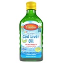 Carlson - Kid Cod Ulei de ficat, 550 mg Omega-3s, Vitamine A & D3, Wild Norway, Lemon, 250 ml