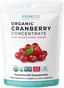 USDA Organic Cranberry concentrat (50:1) Pulbere - 500 mg este echivalent cu 25,000 mg de mure proaspete - pentru renal Cleanse & UTI Support Vitamine - Femei - Supliment - 100 Serviri - Fără pastile