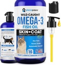 Omega 3 ulei de pește pentru pisici - mai bun decât ulei de somon pentru pisici - Cat Vitamine și suplimente - Cat de produse de sănătate - Cat Tratament matreata - ulei de pește lichid pentru animale de companie - Cat produse de topire