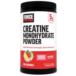 Force Factor Creatine Monohydrate Powder, 5g Dose, Micronized