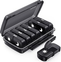 PULIV Weekly Pill Organizator 7 zile 2 ori pe zi, Black Damp-Proof AM Pill Box 7 zile, Pilulă caz cu design portabil, Medicina mare Organizator pentru vitamine, medicamente, uleiuri de pește, Suplimente