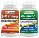 Cele mai bune naturale D- Mannose 1500 mg & Vitamina B12 6000 mcg