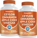 5-in-1 Ceylon Scorțișoară Capsule 2355mg - Oțet capsule de cidru de mere cu turmeric, Panax Ginseng, și Bioperine (120 Conte, ambalaj de 2)