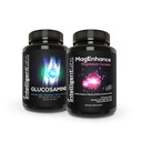 Laboratoare inteligente 2-in-1 Bundle de MagEnhance Triple Magneziu Complex (Magnesium Threonat Supliment cu Mg Taurate și Mg Glycinate) + Glucosamină și Complexul comun de îngrijire Chondroitin cu MSM