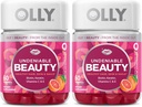 OLLY Gummy de frumusete de necontestat, pentru par, piele, unghii, Biotina, Vitamina C, Keratina, Supliment masticabil, Grapefruit, 30 zile de aprovizionare - 120 Conte