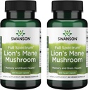 Swanson Full Spectrum Lion's Mane Mushroom - Brain Health Supplement to Support Memory, Focus & Clarity* - May Also Help Immune, Heart & Digestive Health - Gluten-Free & Non-GMO - 60 Capsule (2 Pack)