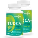 TUDCA de sprijin pentru ficat Suplimente 1000mg - 120 capsule Vegan, TUDCA Sare Bile cu lapte Thistle Herbal Blend Formula pentru Curățare Ficat & repararea