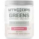 MTN OPS Eva Shockey Signature Series Super Greens Organic Super Foods Pulbere, Căpșuni, 30 Servings, Căpșuni, 4.4 Ounce