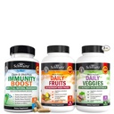 BioSchwartz Daily Fruits and Veggies Supplement for Women and Men (1 month Supply) Plus 17 in 1 Immune Supplement with Antioxidanti (1 month Supply)