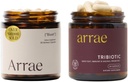 Arrae Bloat + Tribiotic Bundle, Blaating Relief Enzime digestive, gaz și indigestie Relief, Probiotice pentru femei, Sprijin pentru pH-ul vaginal echilibru, Imun, și Sănătate Feminină, 60 capsule fiecare